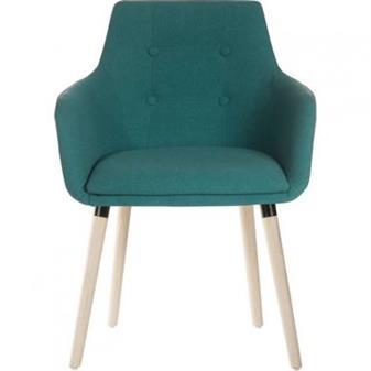 4 Legged Reception Chair Jade Fabric thumbnail