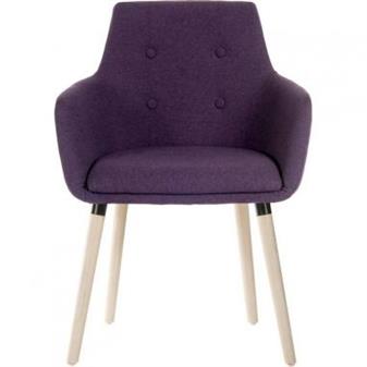 4 Legged Reception Chair Plum Fabric thumbnail