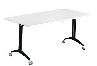 Fliptop Table White Top Black Frame thumbnail