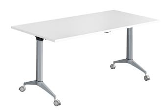 Fliptop Table WHite Top Grey Frame thumbnail