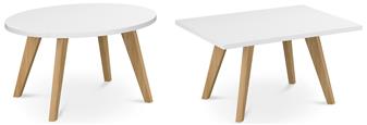 Cloud Coffee Tables - Round & Square Oak Legs thumbnail