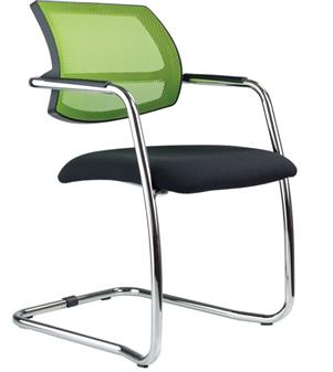 Venus Mesh Back Cantilever Chair - Vinyl Seat & Mesh Back thumbnail