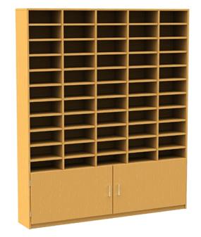 55 Space Pigeon Hole Unit With Cupboard thumbnail