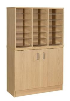 18 Shelf Pigeon Hole With Cupboard Unit thumbnail
