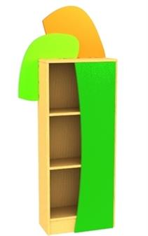 NWTF005 Tall Bookcase With Leaf Feature Door thumbnail