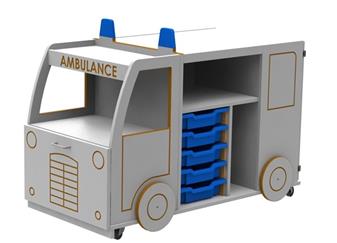 Ambulance Mobile Storage Blue Gratnell Trays x 5 thumbnail