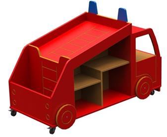 Fire Engine Mobile Storage Back View thumbnail