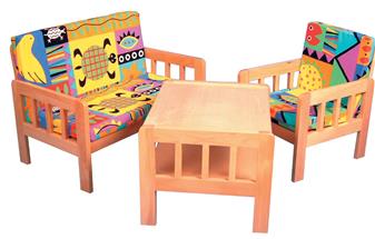 Jungle Themed Seating Two Seater Chair & Table thumbnail