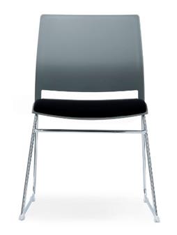 Grey Verse A-Frame Stacking Chair With Seat Pad thumbnail