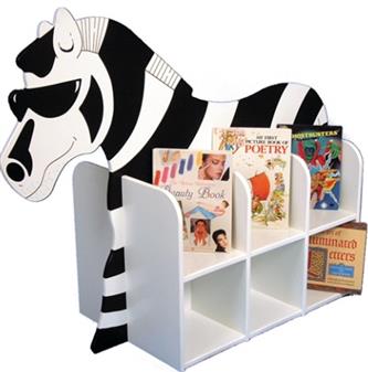 Animal Themed Double Sided Book Storage - Zebra thumbnail
