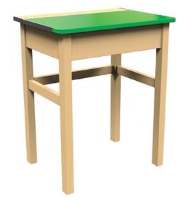 Wooden Single Coloured Top Desk - Green thumbnail