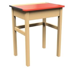 Wooden Single Coloured Top Desk - Red thumbnail