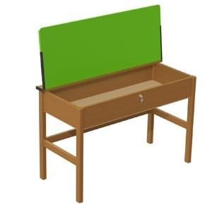 Wooden Teacher Locker Desks Coloured Top - Green thumbnail