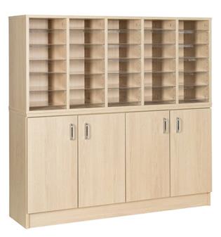 30 Shelf Pigeon Hole With Cupboard Unit thumbnail