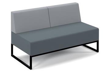 Alve Double Seat With Back - (Elapse Grey Seat & Late Grey Back) thumbnail