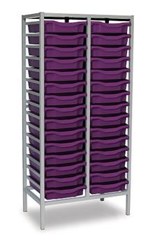 Mid Height Grey Frame Double Column - Purple Trays thumbnail