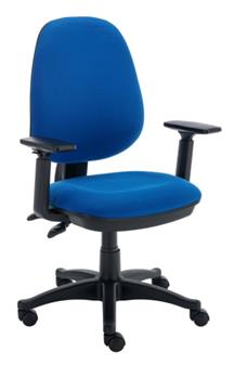 CK-X Operator Chair With Adjustable Arms - Blue thumbnail