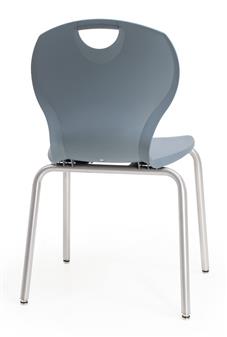 EVO 4 Leg Chair - Slate (25mm Tube Frame) - Shown With Optional Adjustable Levelling Feet thumbnail