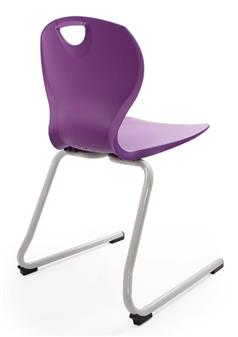 EVO Reverse Cantilever Chair - Mulberry - Back View thumbnail