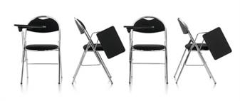 Milan Folding Chair With Right Hand Foldaway Writing Tablet thumbnail