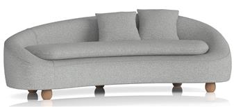 Mimi 3 Seater Curved Sofa Light Grey Boucle Fabric thumbnail
