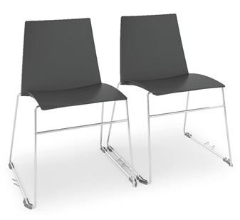 Arrow Conference Stacking Chair - Grey, Showing Links thumbnail