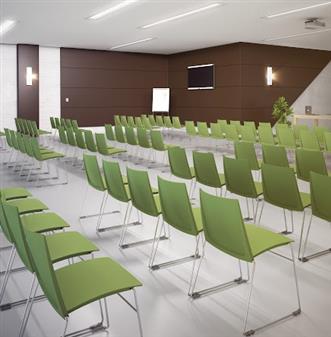 Arrow Conference Stacking Chairs - Avocado Green thumbnail