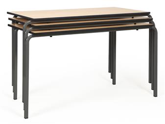 Crushed Bent Rectangular Classroom Tables - PVC Edge thumbnail