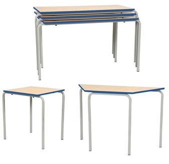 Crushed Bent Classroom Tables - PU Edge thumbnail
