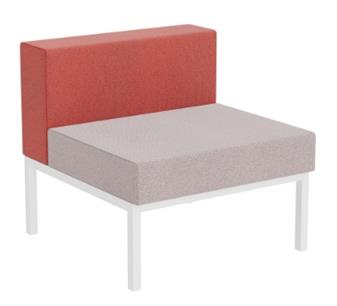Zone Single Seat With Back - Fabric thumbnail