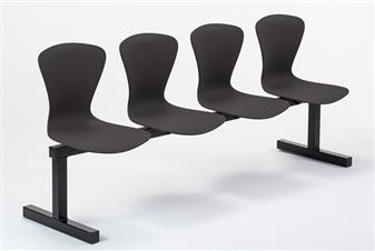 Curtis 4 Seater Beam Black Seats thumbnail