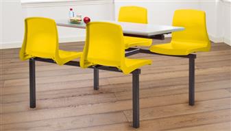 NP Poly 4-Seater Chair Canteen Table - Access Both Sides thumbnail