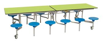 12 Seater Rectangular Mobile Table Lime/Blue thumbnail