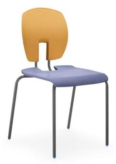 Hille SE Curve 2-Tone Chair - Lavender Seat & Sunshine Back thumbnail