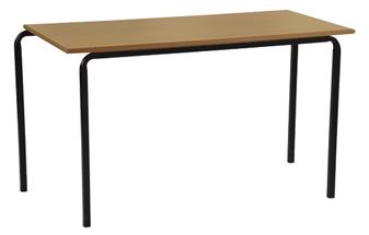 Essential School Table 1200 x 600 - Crush Bent - Beech Top & Black Legs thumbnail