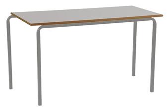 Essential School Table 1200 x 600 - Crush Bent - Grey Top & Grey Legs thumbnail