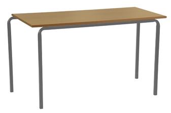 Essential School Table 1200 x 600 - Crush Bent - Beech Top & Grey Legs thumbnail