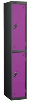 2 Door Locker - Lilac Doors & Black Carcass thumbnail
