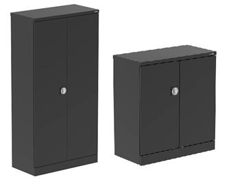 Steel Stationery Cupboards - Black thumbnail