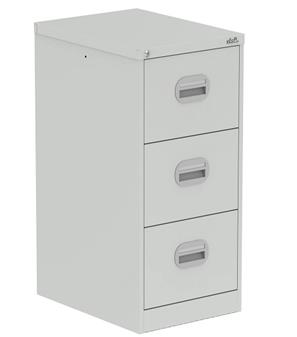 Steel Filing Cabinet 3 Drawer - Grey thumbnail