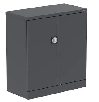 Steel Stationery Cupboard Low Graphite Grey thumbnail