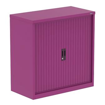 Steel Tambour Low Cupboard - Traffic Purple thumbnail