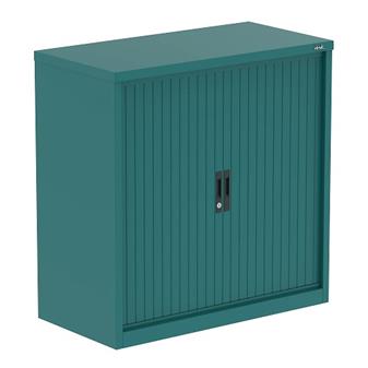 Steel Tambour Low Cupboard - Verdigris thumbnail