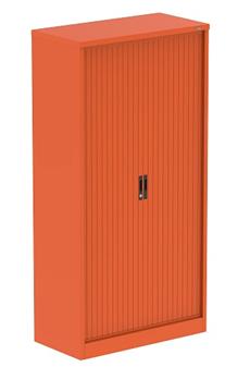 Steel Tambour Tall Cupboard - Sienna Orange thumbnail