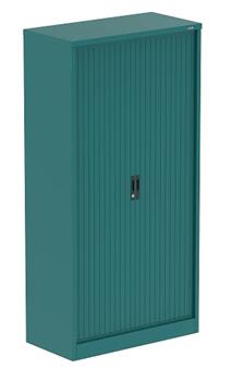 Steel Tambour Tall Cupboard - Verdigris thumbnail