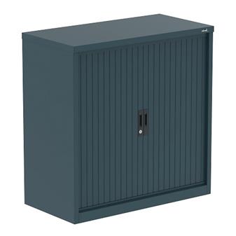 Steel Tambour Low Cupboard -  Ocean Cobalt thumbnail