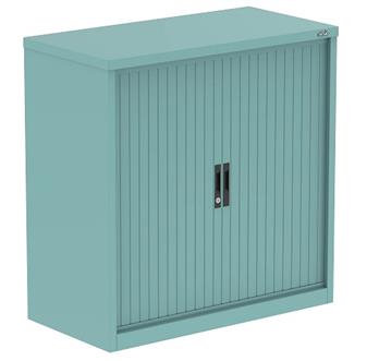 Low Tambour Cupboard -Pastel Turquooise thumbnail