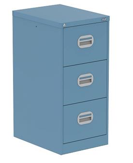 Three Drawer Filing Cabinet - Pastel Blue thumbnail