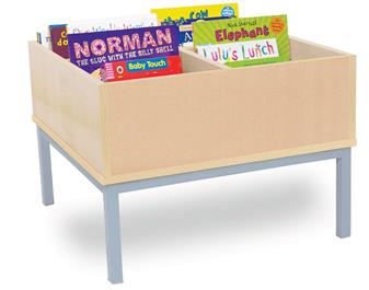 Kinder Box 4 Bay With Light Grey Metal Legs thumbnail
