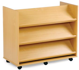 Double Sided Angled Bookcase - Beech thumbnail